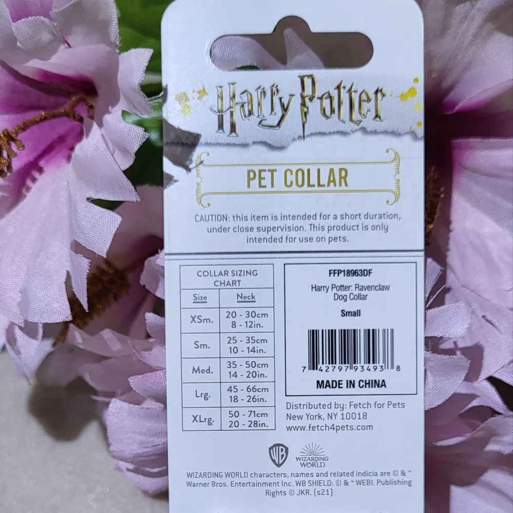 Harry Potter NWT Blue Ravenclaw Argyle/Lattice Dog Collar Size Small 10-14in 🐈